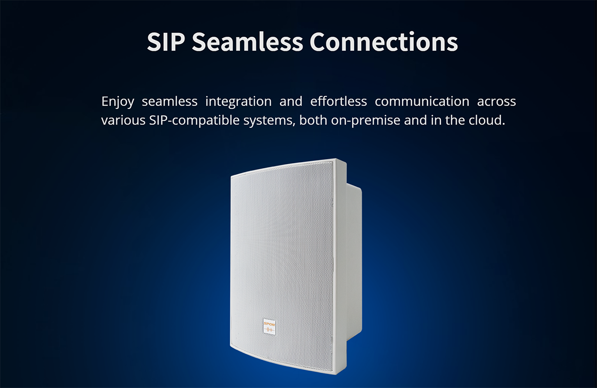This IP Wall Speaker support SIP protocol, can realize 2 way communication.