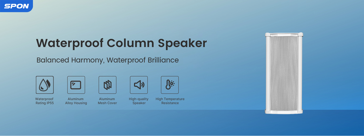 SPON Outdoor Waterproof IP66 Column Speaker for PA System